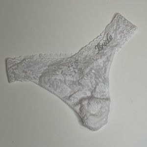 Hanky panky NWOT lace‎ bridal thong OS